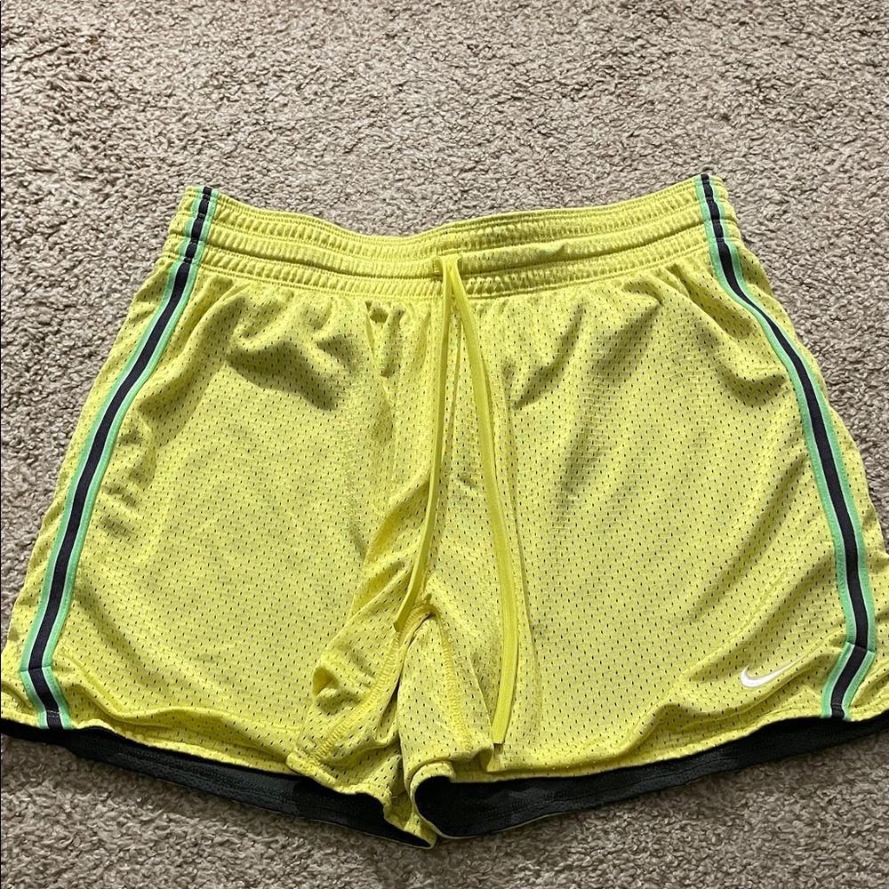 Nike Vibrant Yellow Mesh Dry Fit Shorts SZ Small